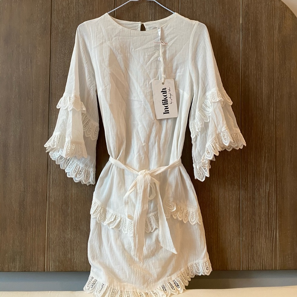 Ruffle hem dress by Indikah